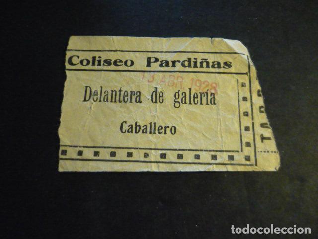 Cin&eacute;ma: ANTIGUA ENTRADA DE CINE A&Ntilde;OS 20 30 CINE COLISEO PARDI&Ntilde;AS MADRID