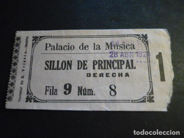 Cin&eacute;ma: ANTIGUA ENTRADA DE CINE A&Ntilde;OS 20 30 CINE PALACIO DE LA MUSICA MADRID