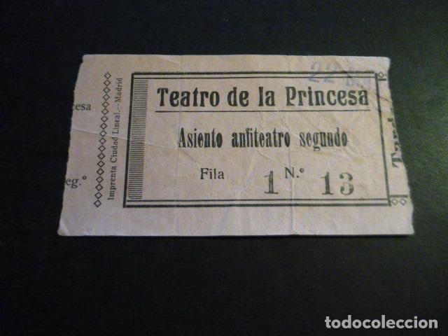 Cin&eacute;ma: ANTIGUA ENTRADA DE CINE A&Ntilde;OS 20 30 CINE TEATRO DE LA PRINCESA MADRID