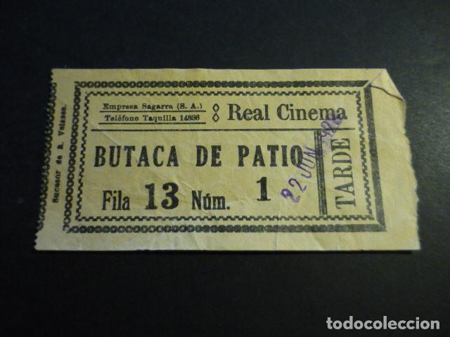 Cine: ANTIGUA ENTRADA DE CINE A&Ntilde;OS 20 30 CINE REAL CINEMA MADRID
