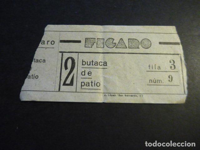 Cin&eacute;ma: ANTIGUA ENTRADA DE CINE A&Ntilde;OS 20 30 CINE FIGARO MADRID