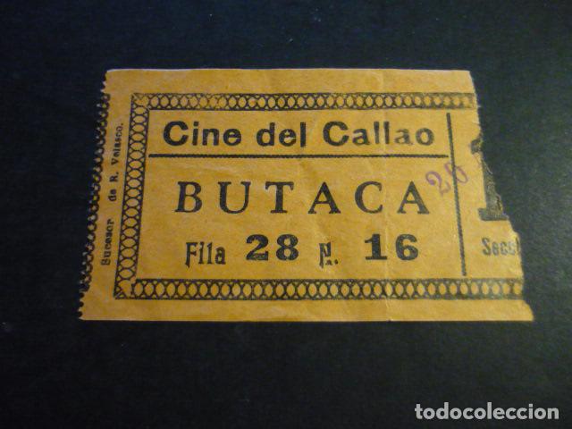 Cin&eacute;ma: ANTIGUA ENTRADA DE CINE A&Ntilde;OS 20 30 CINE DEL CALLAO MADRID