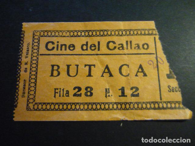 Cin&eacute;ma: ANTIGUA ENTRADA DE CINE A&Ntilde;OS 20 30 CINE DEL CALLAO MADRID