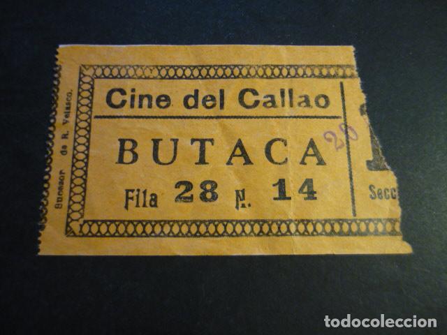 Cin&eacute;ma: ANTIGUA ENTRADA DE CINE A&Ntilde;OS 20 30 CINE DEL CALLAO MADRID