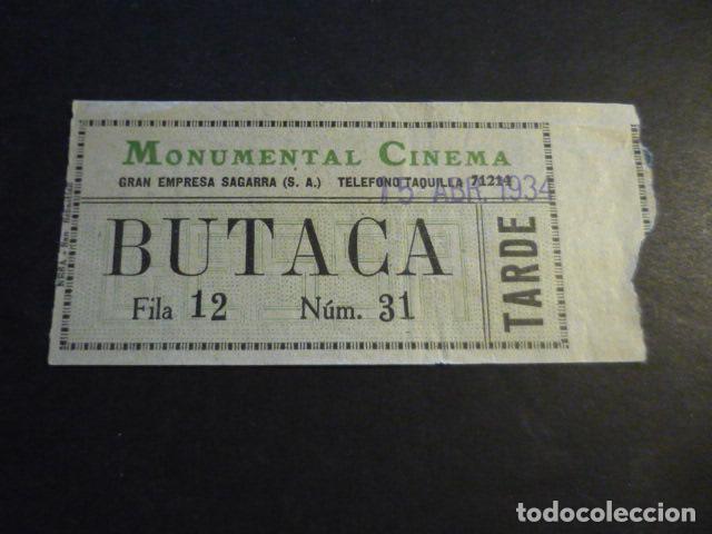 Cin&eacute;ma: ANTIGUA ENTRADA DE CINE A&Ntilde;OS 20 30 CINE MONUMENTAL CINEMA MADRID