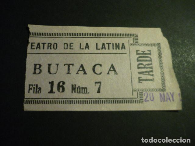 Cine: ANTIGUA ENTRADA DE CINE A&Ntilde;OS 30 CINE TEATRO DE LA LATINA MADRID