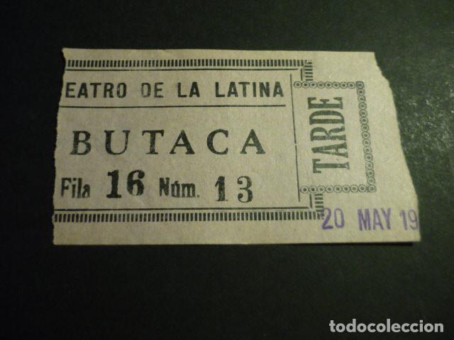 Cine: ANTIGUA ENTRADA DE CINE A&Ntilde;OS 30 CINE TEATRO DE LA LATINA MADRID