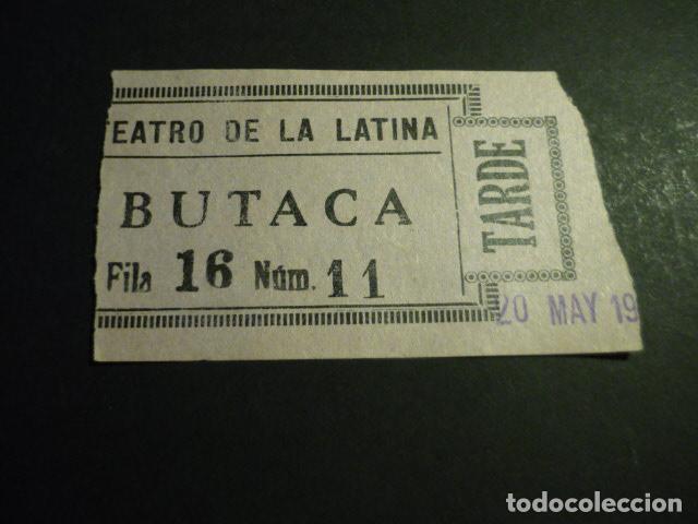 Cine: ANTIGUA ENTRADA DE CINE A&Ntilde;OS 30 CINE TEATRO DE LA LATINA MADRID