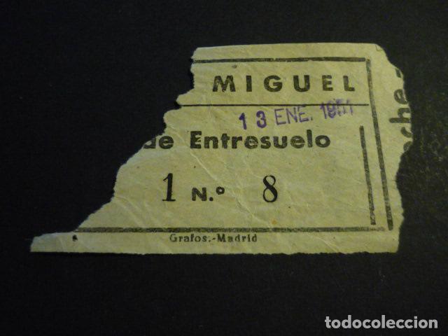 Cine: ANTIGUA ENTRADA DE CINE A&Ntilde;OS 40-50 CINE SAN MIGUEL MADRID
