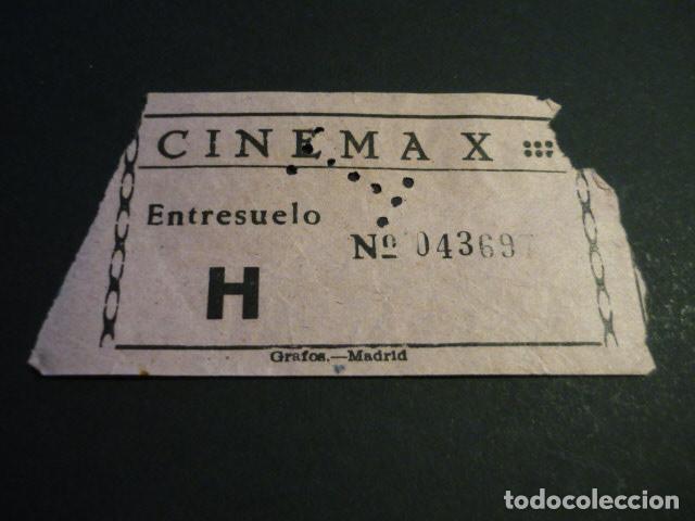 Cin&eacute;ma: ANTIGUA ENTRADA DE CINE A&Ntilde;OS 40-50 CINEMA X MADRID