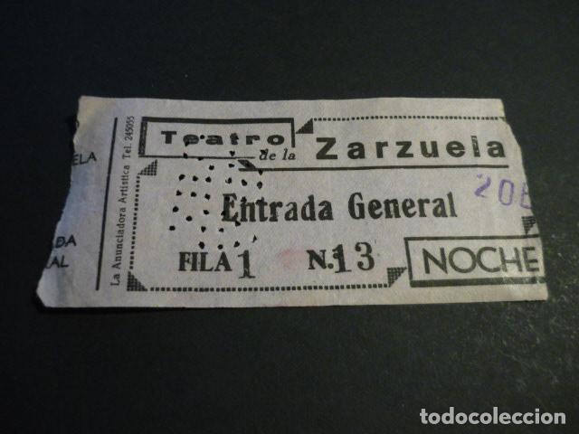 Cin&eacute;ma: ANTIGUA ENTRADA DE CINE A&Ntilde;OS 40-50 TEATRO DE LA ZARZUELA MADRID