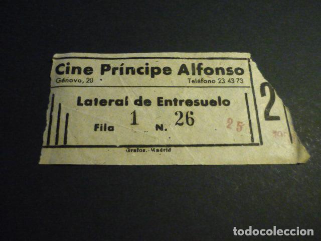 Cin&eacute;ma: ANTIGUA ENTRADA DE CINE A&Ntilde;OS 40-50 CINE PRINCIPE ALFONSO MADRID