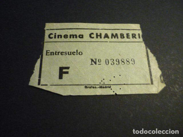 Cine: ANTIGUA ENTRADA DE CINE A&Ntilde;OS 40-50 CINEMA CHAMBERI MADRID