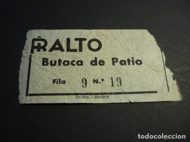 Cine: ANTIGUA ENTRADA DE CINE A&Ntilde;OS 40-50 CINE RIALTO MADRID