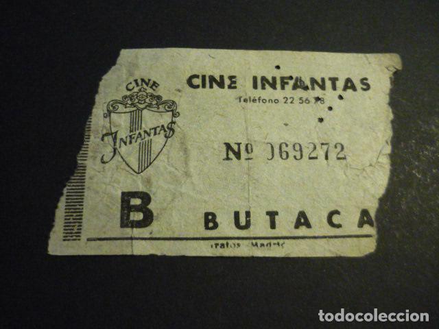 Cine: ANTIGUA ENTRADA DE CINE A&Ntilde;OS 40-50 CINE INFANTAS MADRID