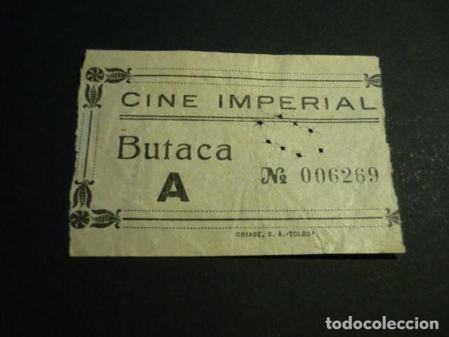 Cine: ANTIGUA ENTRADA DE CINE A&Ntilde;OS 40-50 CINE IMPERIAL MADRID