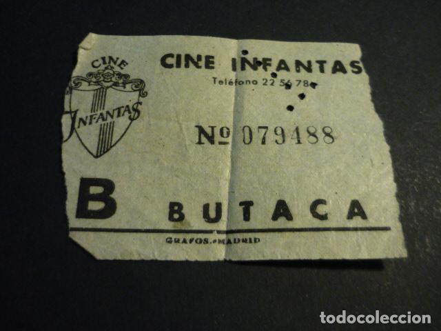Cine: ANTIGUA ENTRADA DE CINE A&Ntilde;OS 40-50 CINE INFANTAS MADRID