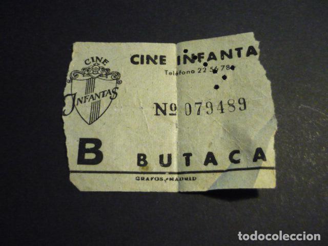 Cine: ANTIGUA ENTRADA DE CINE A&Ntilde;OS 40-50 CINE INFANTAS MADRID