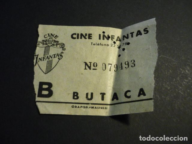 Cine: ANTIGUA ENTRADA DE CINE A&Ntilde;OS 40-50 CINE INFANTAS MADRID