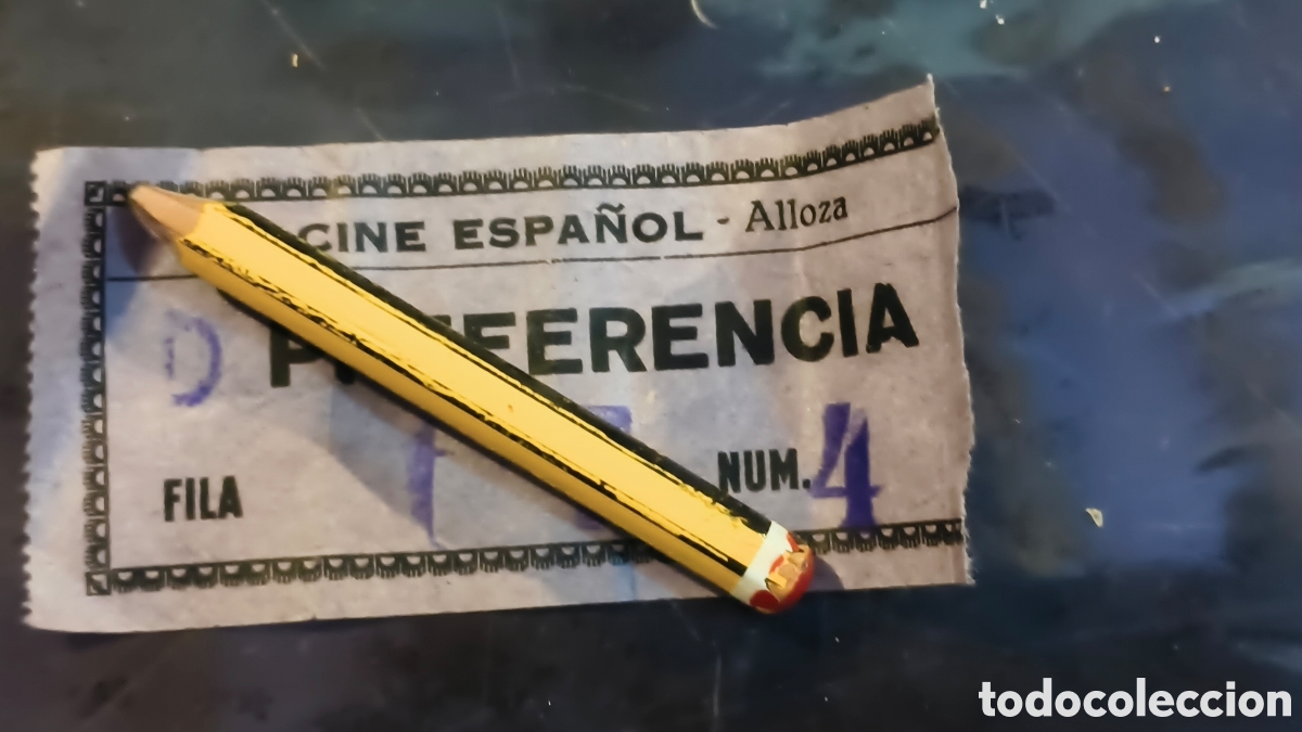 Cine: Antigua entrada de cine espa&ntilde;ol Alloza Teruel