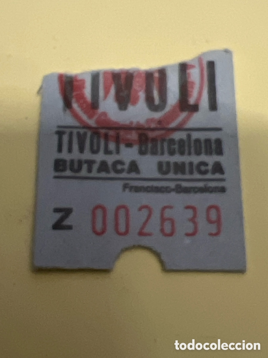 Cine: T1/E2/1052. Entrada Teatro.T&Iacute;VOLI. Barcelona