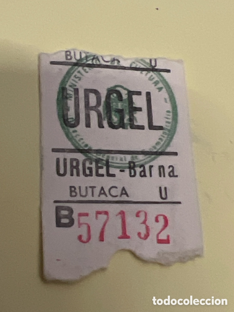 Cine: T1/E2/1053. ENTRADA DE CINE - URGEL BARNA
