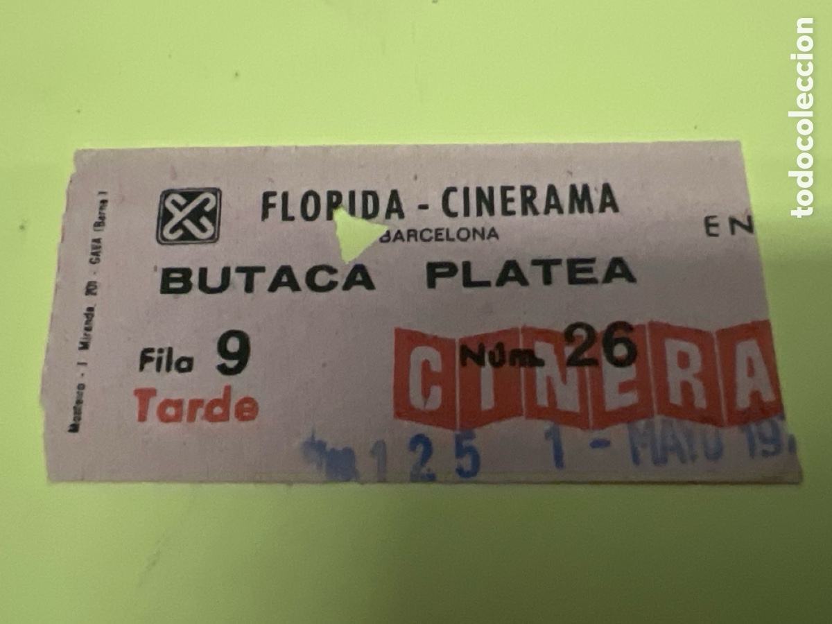 Cine: T1/E2/1063. ENTRADA DE CINE - FLORIDA CINERAMA BARCELONA