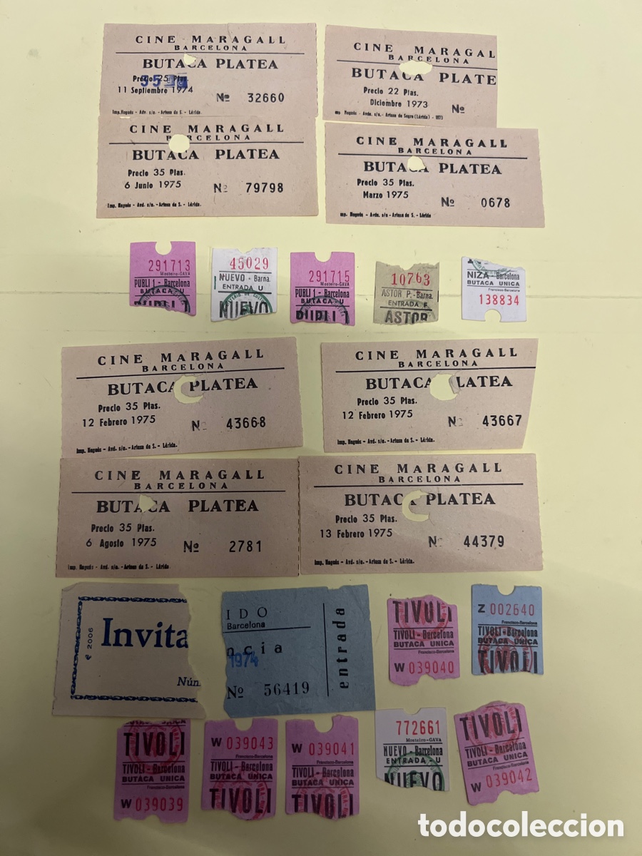 Cine: T1/E2/1075. LOTE DE 22 ENTRADAS DE CINE