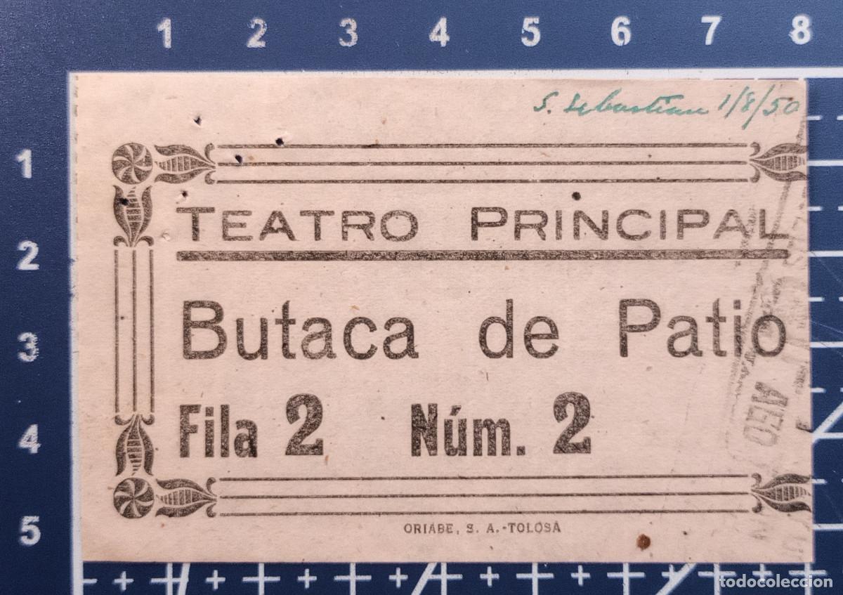 Cin&eacute;ma: ENTRADA/TIQUET - TEATRO PRINCIPAL - SAN SEBASTIAN - 1950