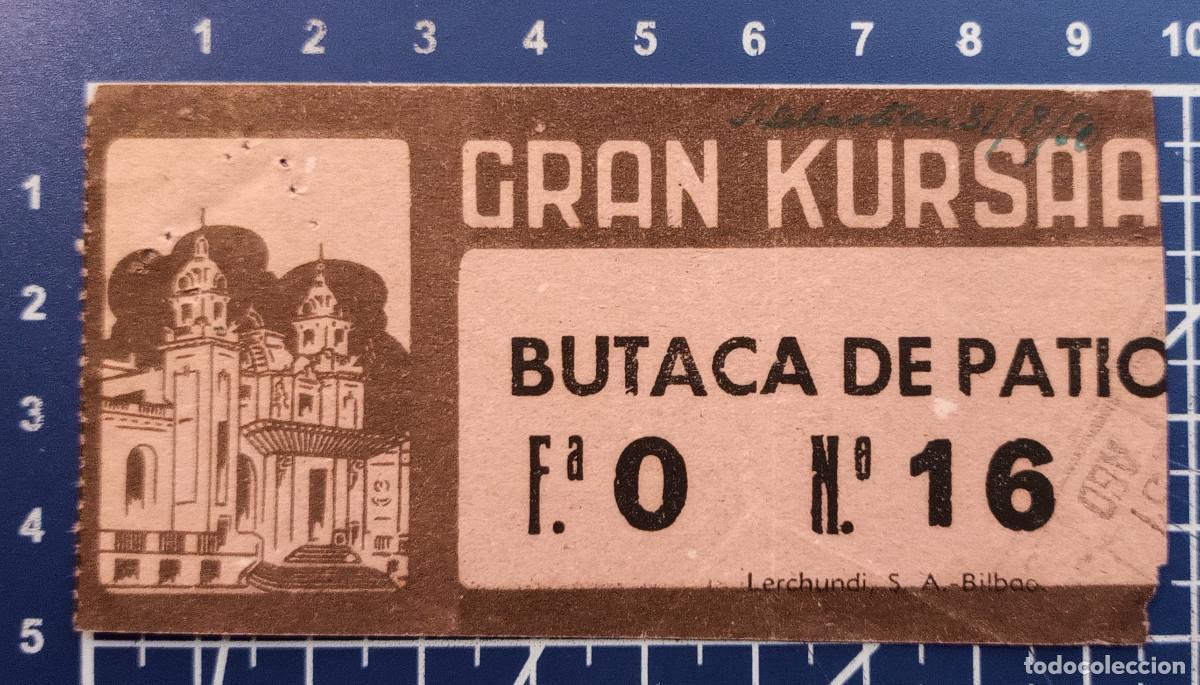 Cin&eacute;ma: ENTRADA/TIQUET - GRAN KURSAAL - SAN SEBASTIAN - 1950