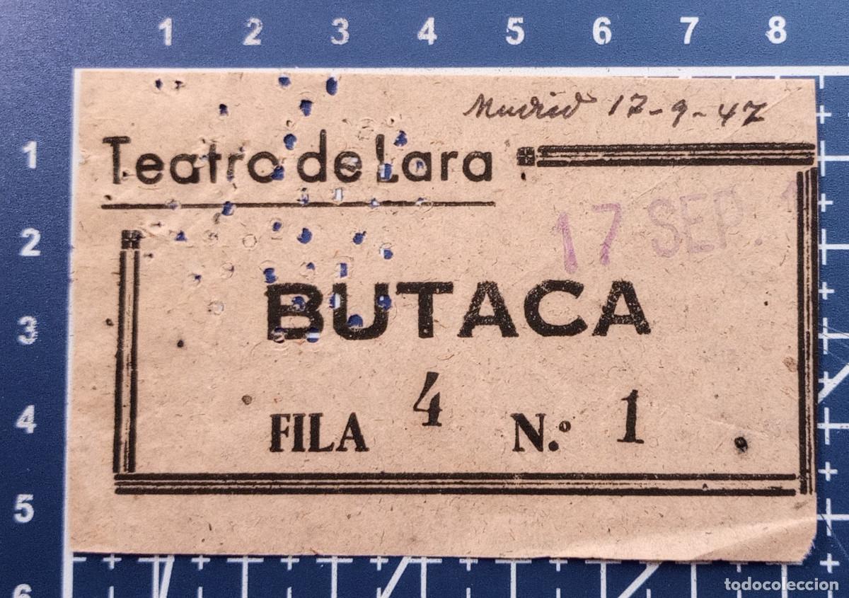 Cin&eacute;ma: ENTRADA/TIQUET - TEATRO DE LARA - MADRID - 1947