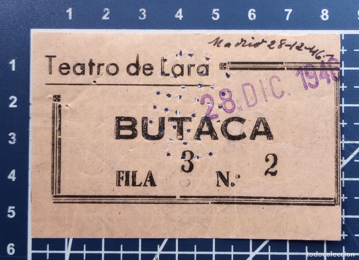 Cine: ENTRADA/TIQUET - TEATRO DE LARA - MADRID - 1946