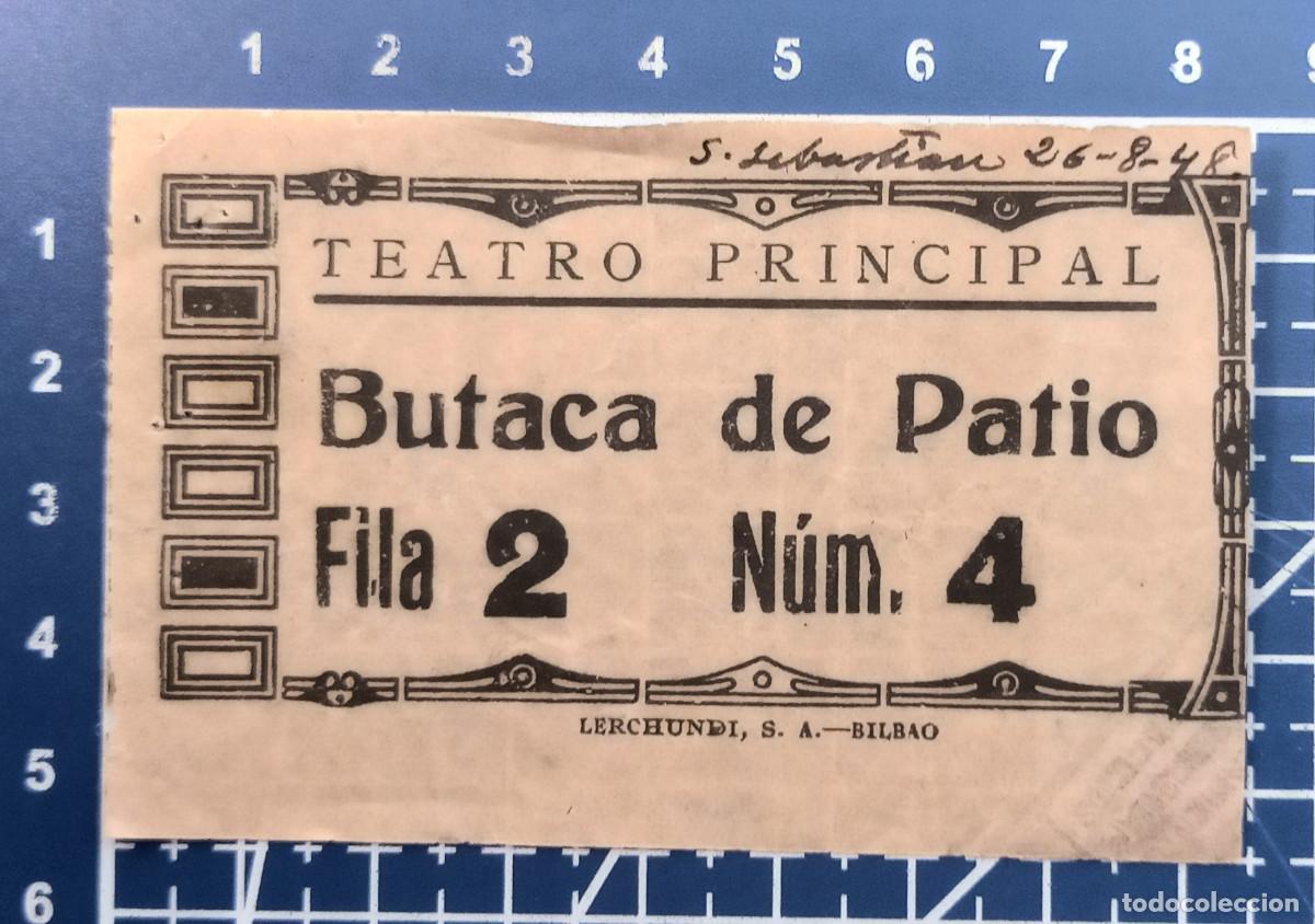 Cine: ENTRADA/TIQUET - TEATRO PRINCIPAL - SAN SEBASTIAN - 1948
