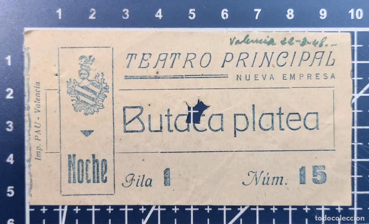 Cine: ENTRADA/TIQUET - TEATRO PRINCIPAL - VALENCIA - 1948