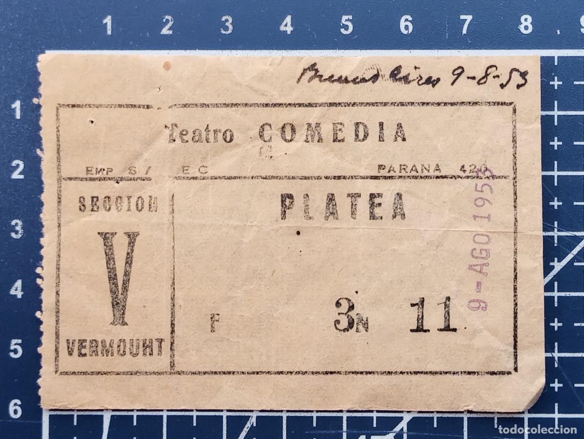 Cin&eacute;ma: ENTRADA/TIQUET - TEATRO COMEDIA - BUENOS AIRES - 1953