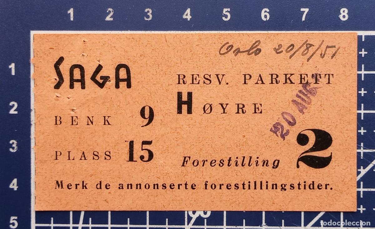 Cine: ENTRADA/TIQUET - SAGA - OSLO - 1951