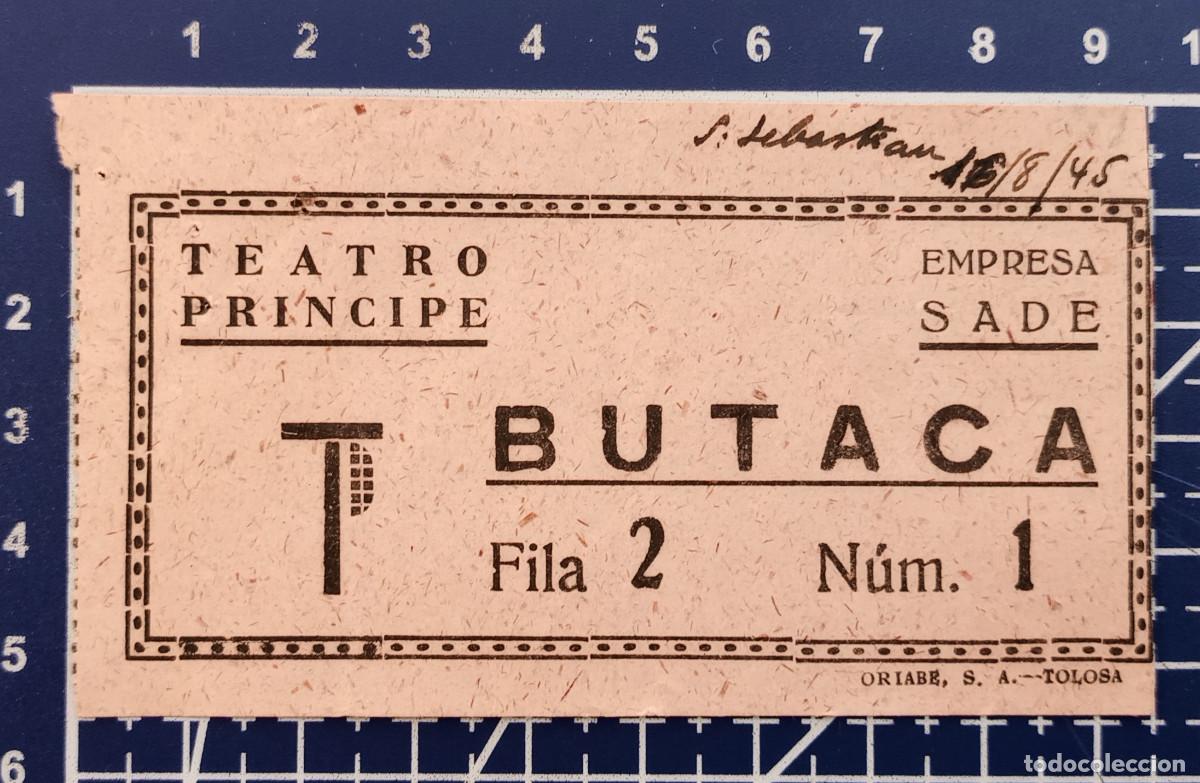 Cine: ENTRADA/TIQUET - TEATRO PRINCIPE - SAN SEBASTIAN - 1945