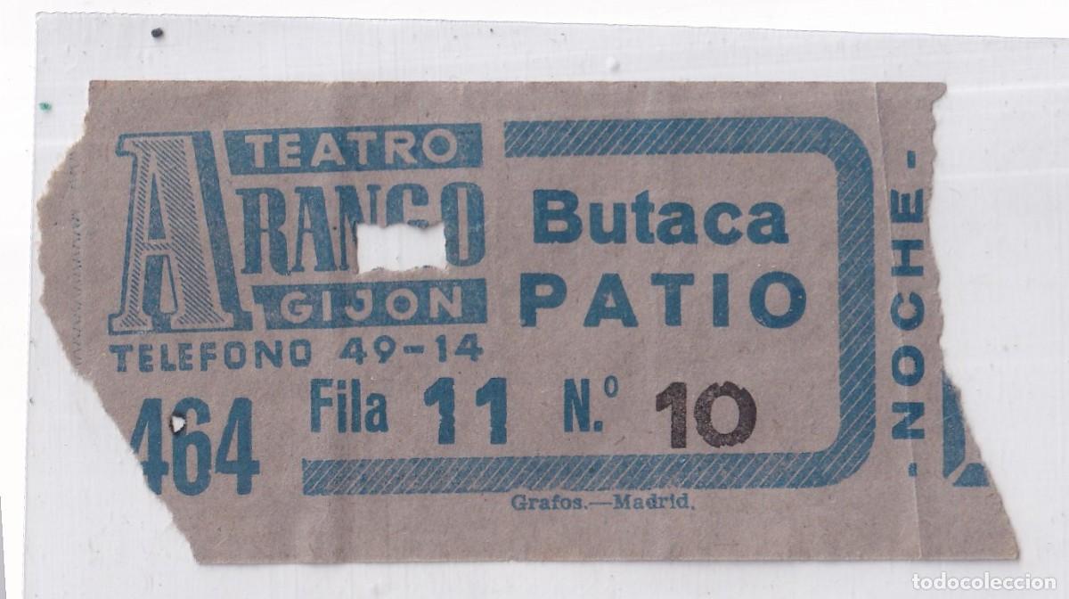 Cine: TEATRO ARANGO GIJ&Oacute;N CINE. BUTACA PATIO.