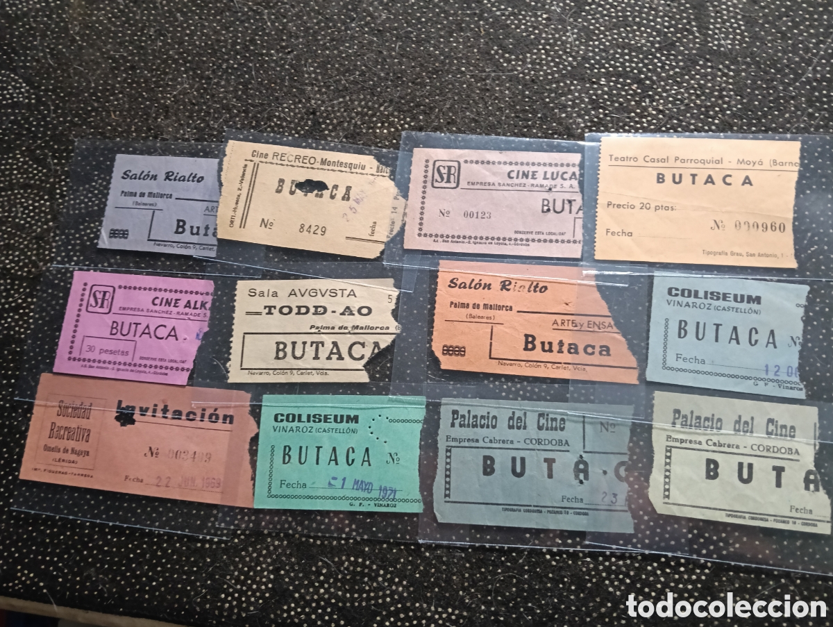Cine: Lote de 12 entradas de los a&ntilde;os 70, variados