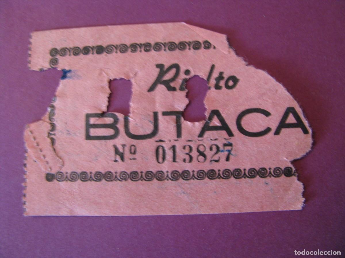 Cin&eacute;ma: ENTRADA DE CINE. RIALTO, SEVILLA. 1959. DETRAS VIENE LA FECHA Y EL NOMBRE DE LA PELICULA.
