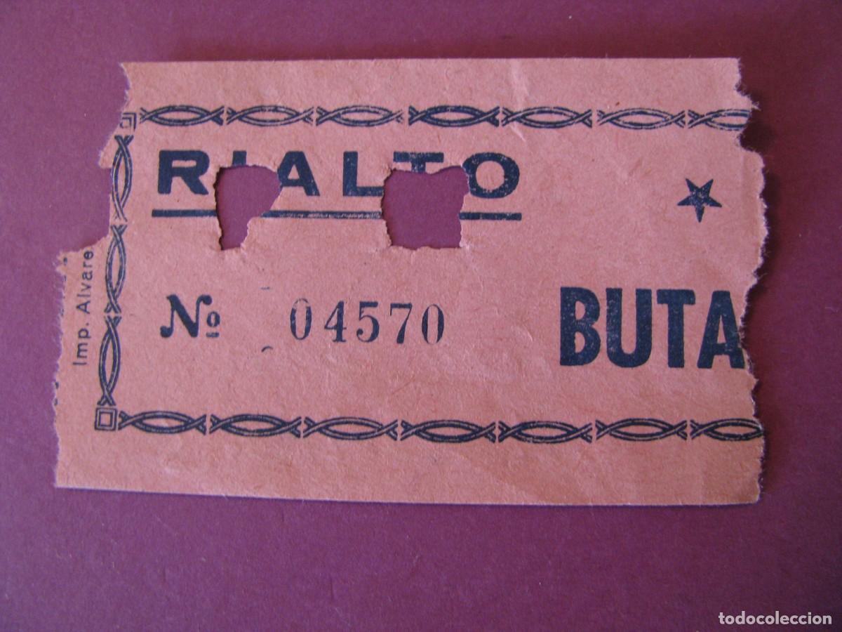 Cinema: ENTRADA DE CINE. RIALTO, SEVILLA. 1962. DETRAS VIENE LA FECHA Y EL NOMBRE DE LA PELICULA.