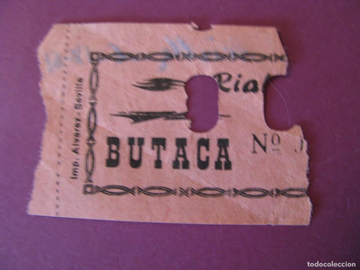 Cinema: ENTRADA DE CINE. RIALTO, SEVILLA. 1961. DETRAS VIENE LA FECHA Y EL NOMBRE DE LA PELICULA.
