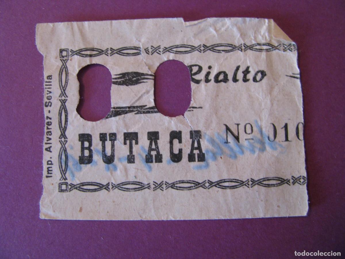 Cinema: ENTRADA DE CINE. RIALTO, SEVILLA. 1961. DETRAS VIENE LA FECHA Y EL NOMBRE DE LA PELICULA.