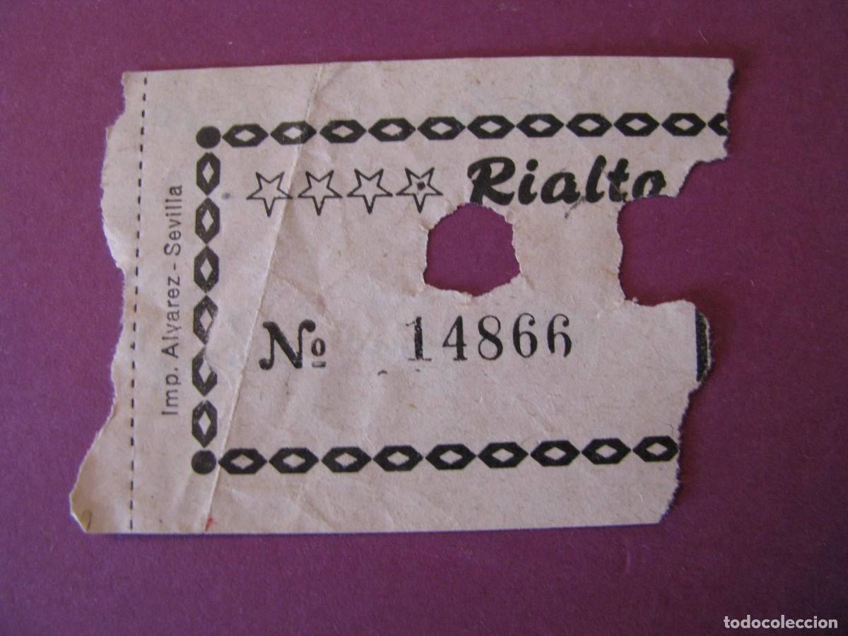 Cine: ENTRADA DE CINE. RIALTO, SEVILLA. 1960. DETRAS VIENE LA FECHA Y EL NOMBRE DE LA PELICULA.