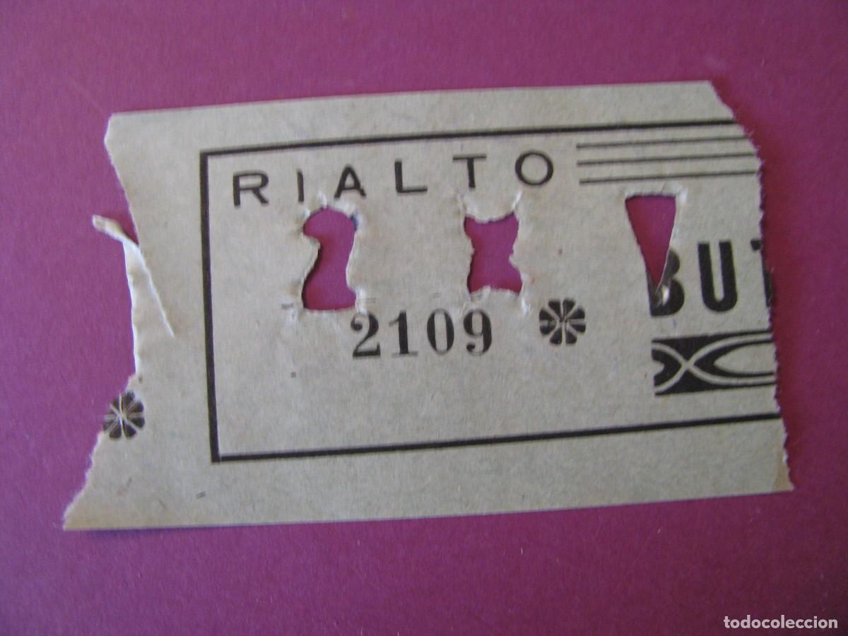 Cine: ENTRADA DE CINE. RIALTO, SEVILLA. 1959. DETRAS VIENE LA FECHA Y EL NOMBRE DE LA PELICULA.
