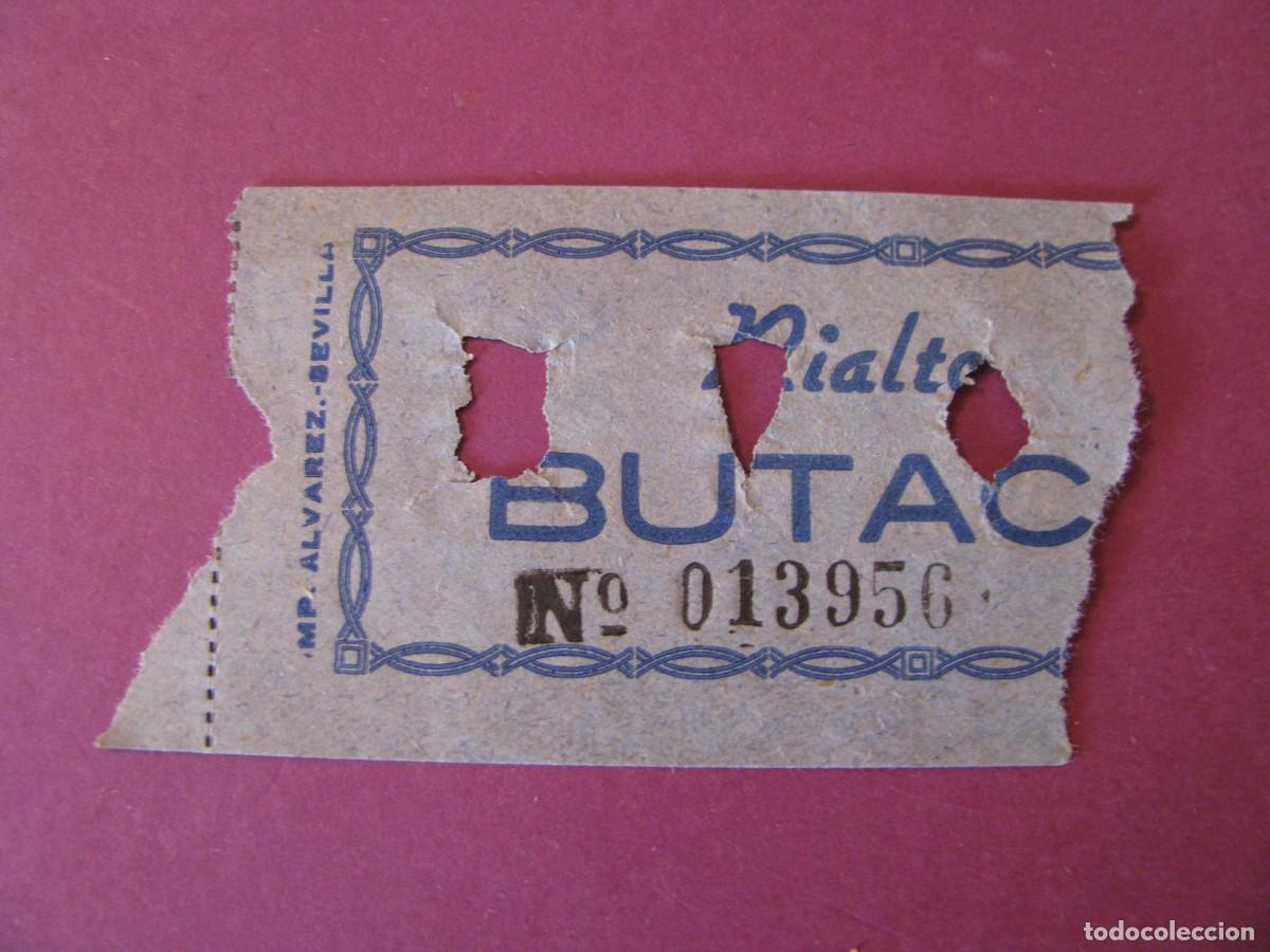Cine: ENTRADA DE CINE. RIALTO, SEVILLA. 1959. DETRAS VIENE LA FECHA Y EL NOMBRE DE LA PELICULA.