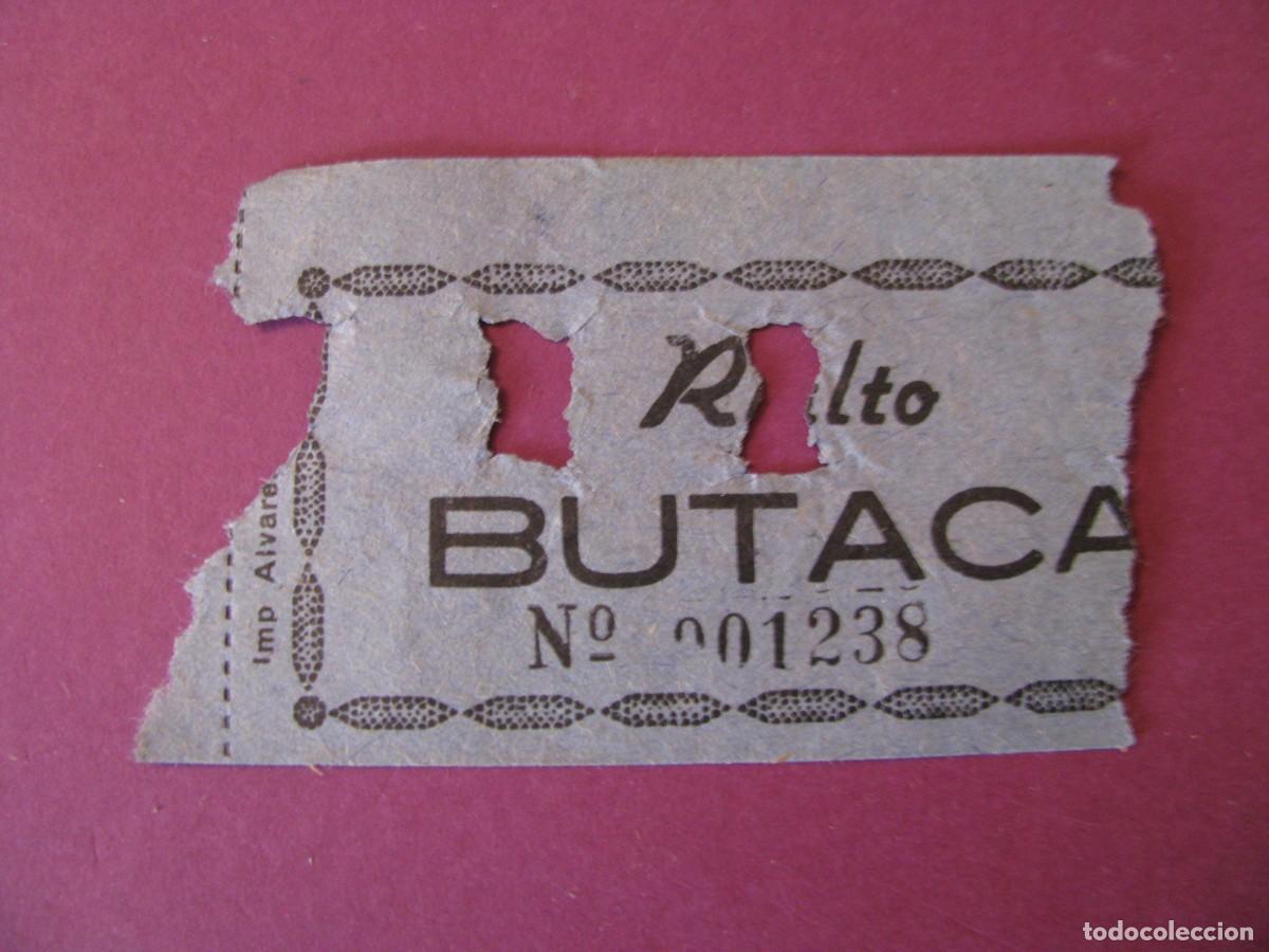 Cine: ENTRADA DE CINE. RIALTO, SEVILLA. 1959. DETRAS VIENE LA FECHA Y EL NOMBRE DE LA PELICULA.