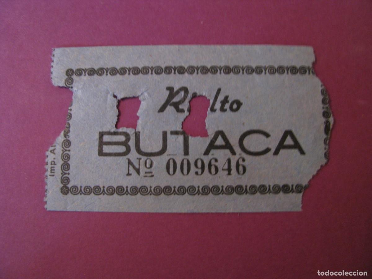 Cine: ENTRADA DE CINE. RIALTO, SEVILLA. 1959. DETRAS VIENE LA FECHA Y EL NOMBRE DE LA PELICULA.