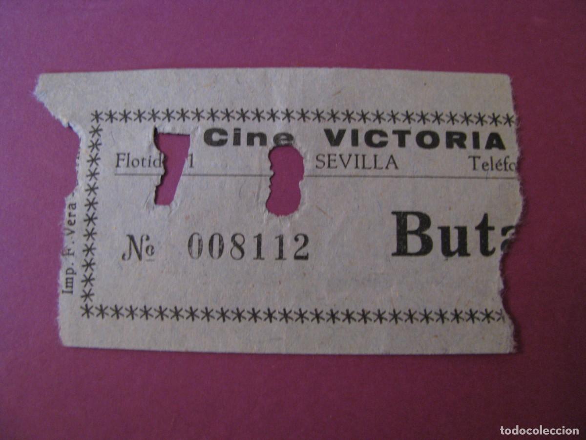 Cine: ENTRADA DE CINE. VICTORIA, SEVILLA. 1961. DETRAS VIENE LA FECHA Y EL NOMBRE DE LA PELICULA.