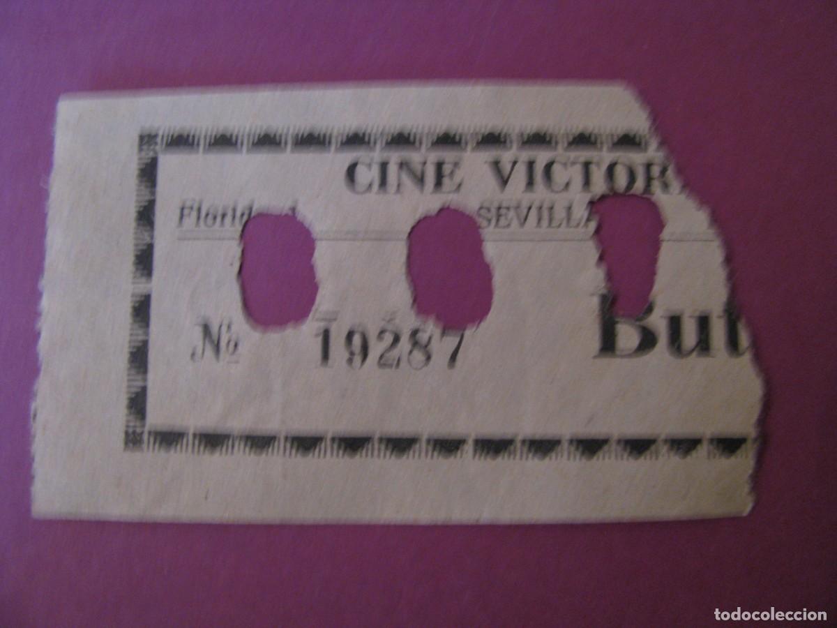 Cine: ENTRADA DE CINE. VICTORIA, SEVILLA. 1960. DETRAS VIENE LA FECHA Y EL NOMBRE DE LA PELICULA.